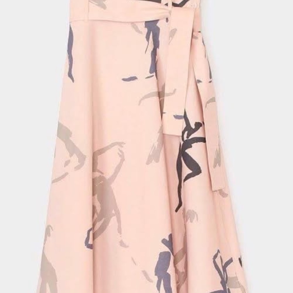 KOWTOW Audition Skirt Dancer Size M (8) Pale Pink Abstract Print Art to Wear - Picture 3 of 15